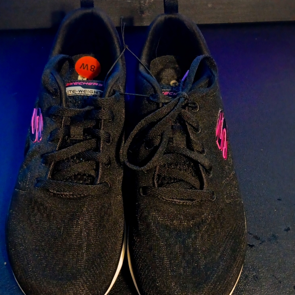 Black and Pink Sneakers